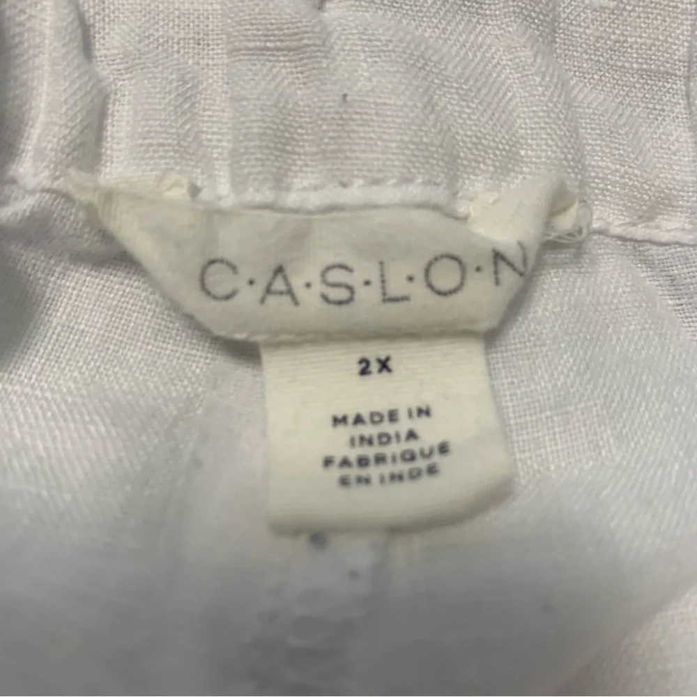 Caslon White Tulip Ankle Cropped Pants Relaxed Fit White 2XL - Picture 8 of 9